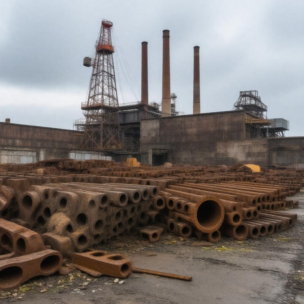 Click to view larger image AI-created image of Hartlepool Steelworks
