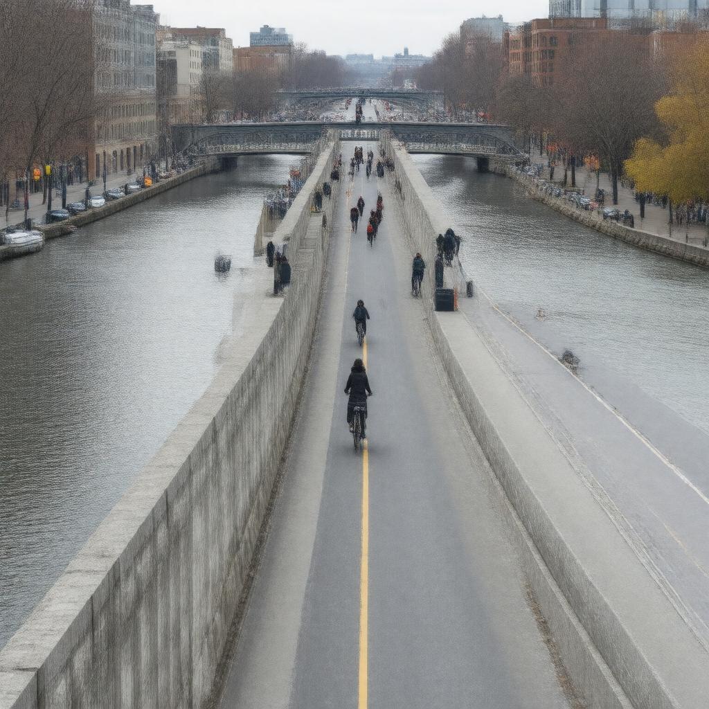 Click to view larger image AI-created image of Harvard Bridge