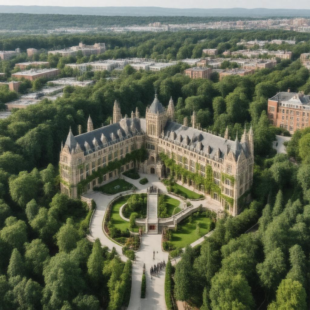 AI-created image of Harvard College