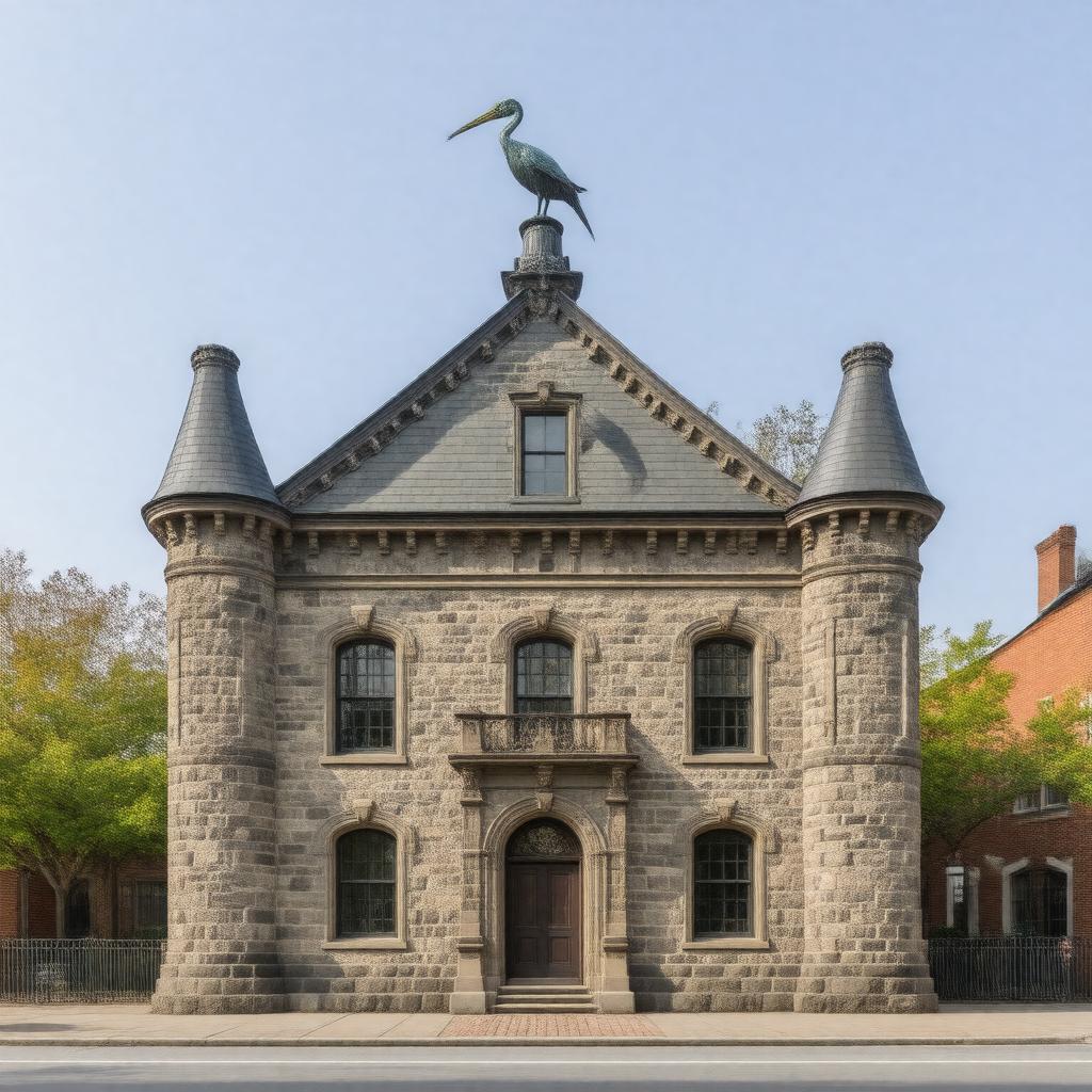 Click to view larger image AI-created image of Harvard Lampoon Building