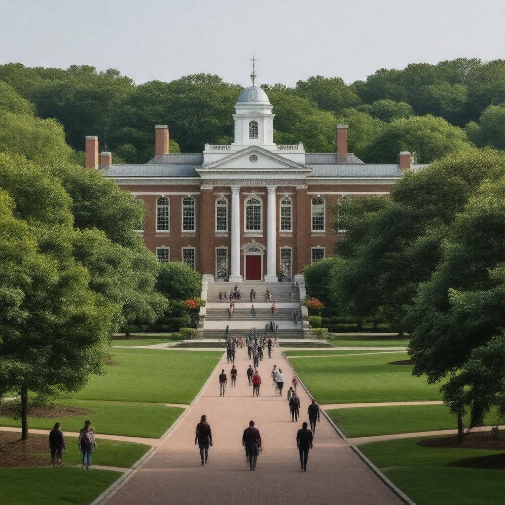 AI-created image of Harvard Law School
