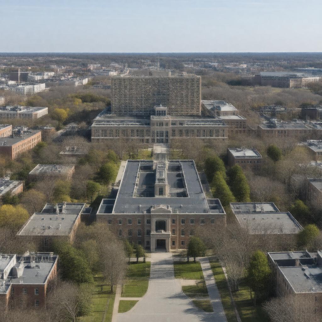 Click to view larger image AI-created image of Harvard School of Engineering and Applied Sciences