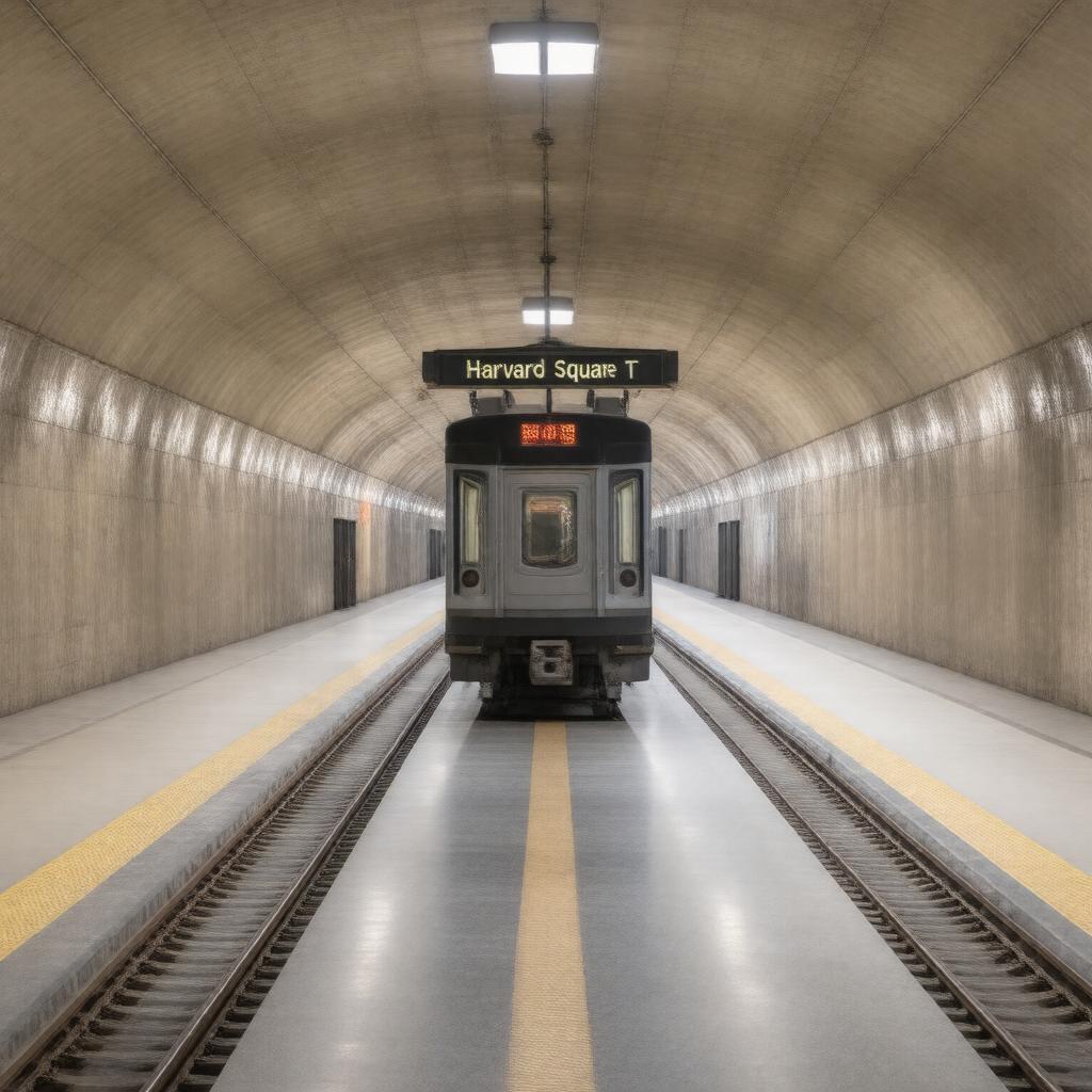 AI-created image of Harvard Square T Station