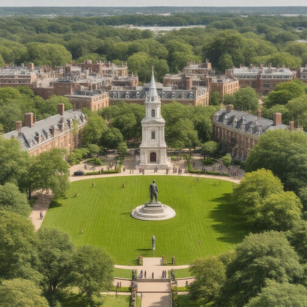 AI-created image of Harvard Yard