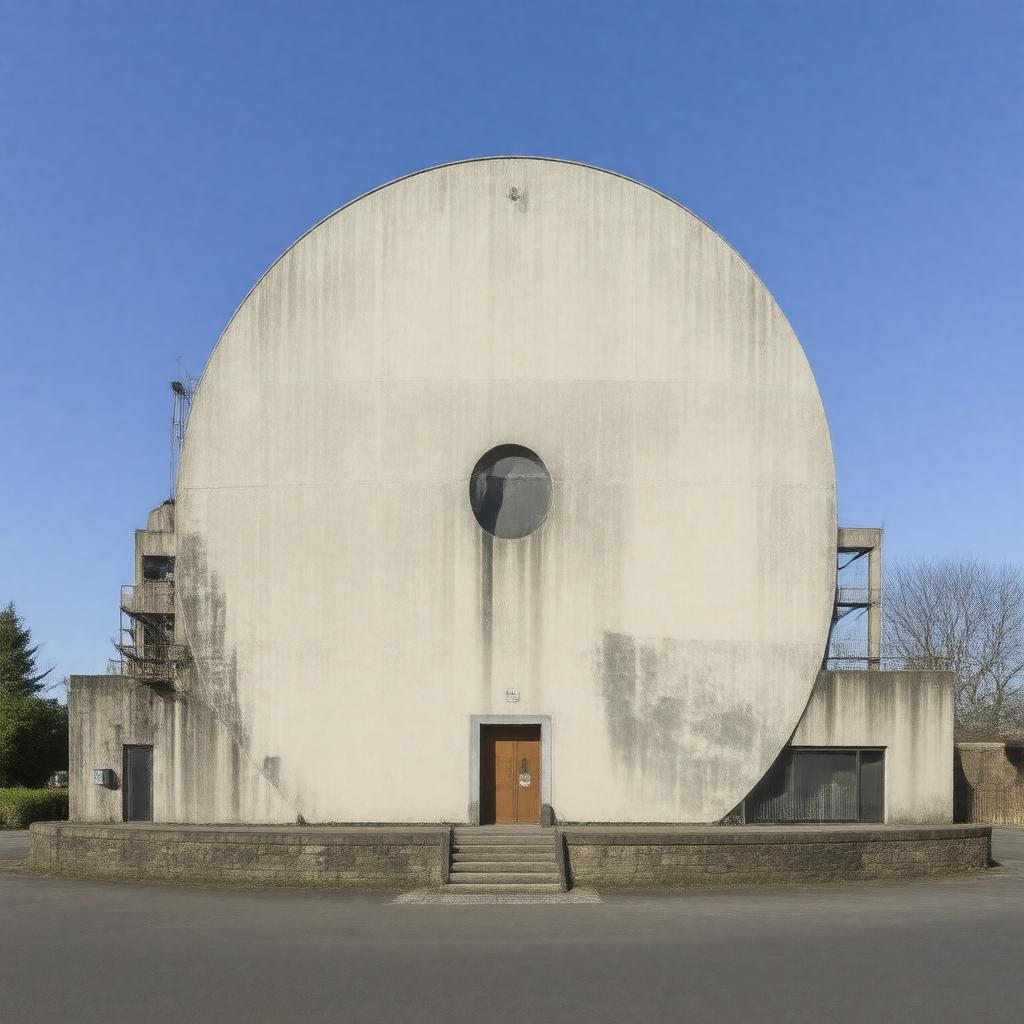 Click to view larger image AI-created image of Harwell Synchrocyclotron