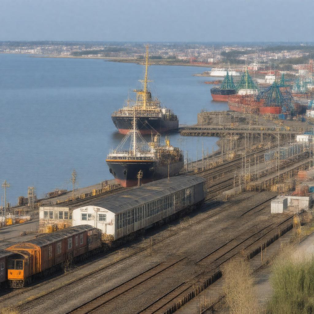 AI-created image of Harwich International Port