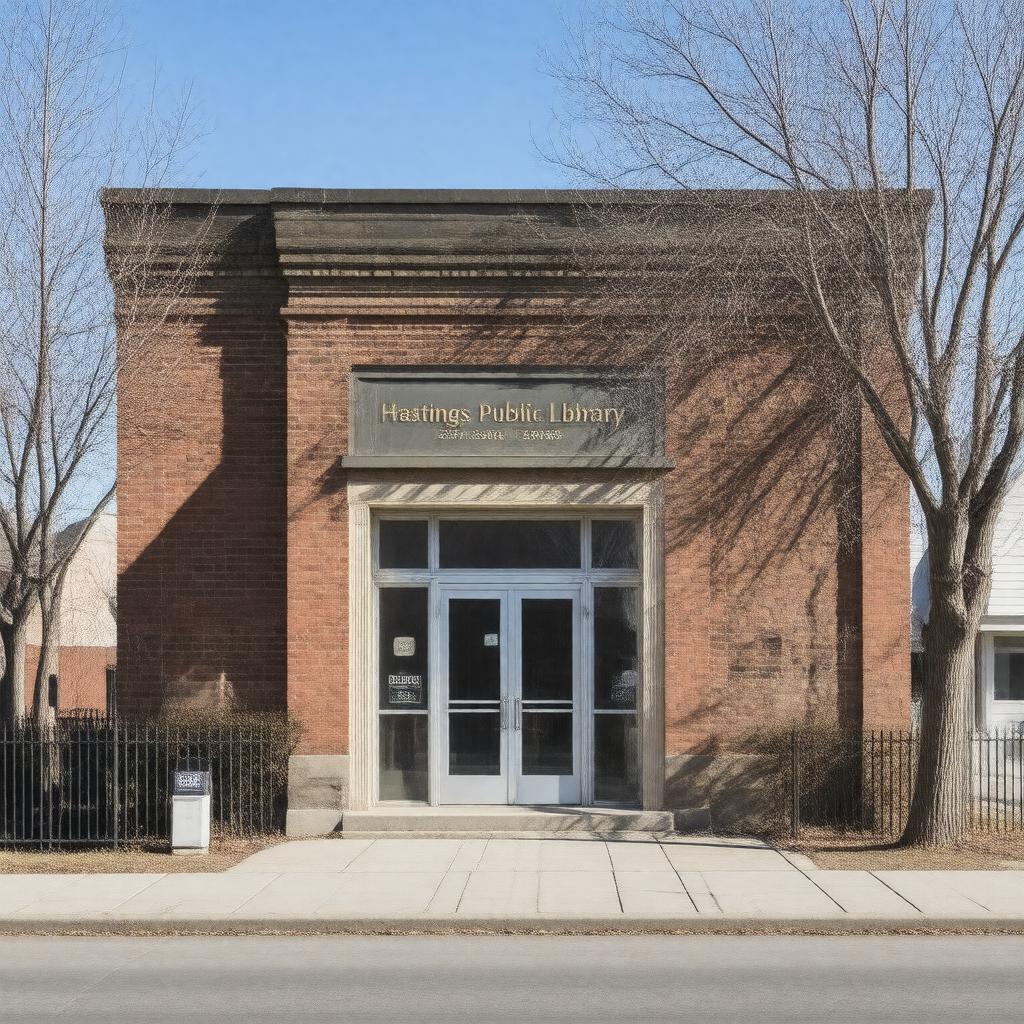 AI-created image of Hastings Public Library