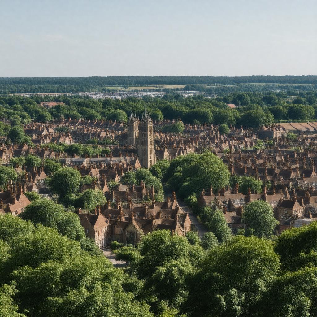 AI-created image of Hatfield, Hertfordshire, England