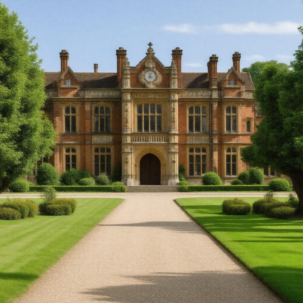 AI-created image of Hatfield House