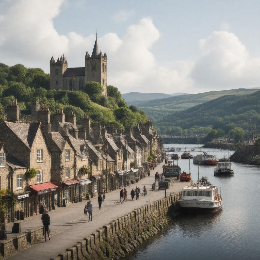 AI-created image of Haverfordwest, Wales