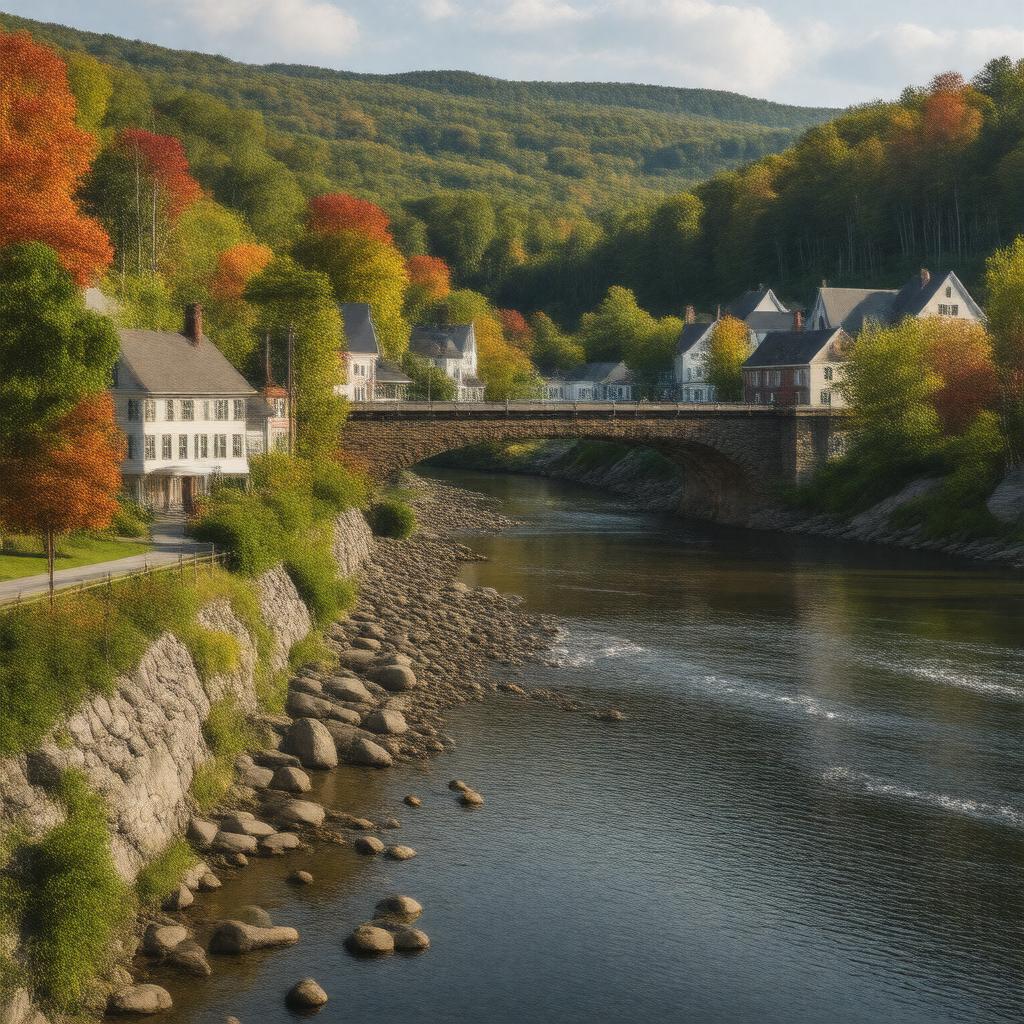 AI-created image of Haverhill, New Hampshire