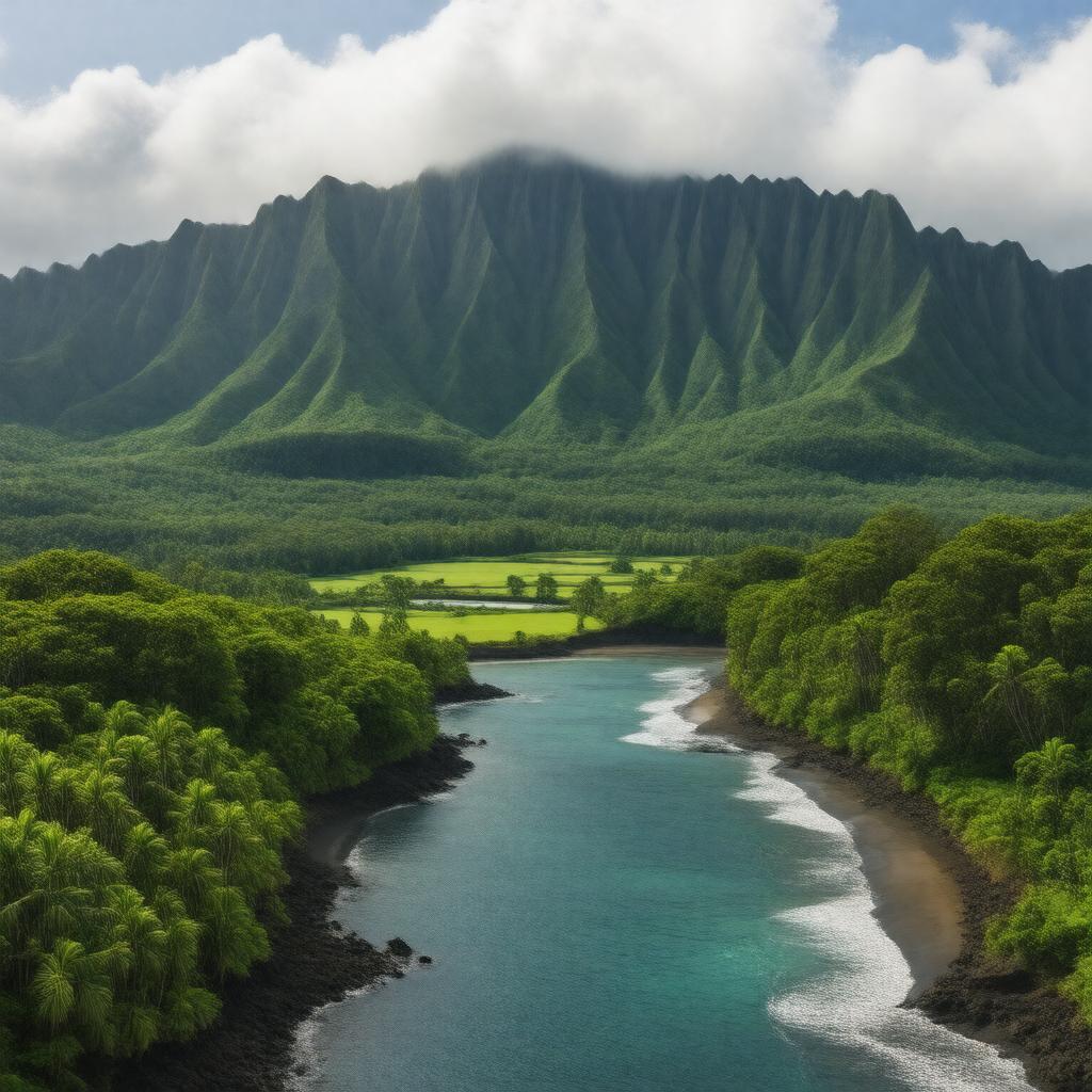AI-created image of Hawaiʻi (Big Island)