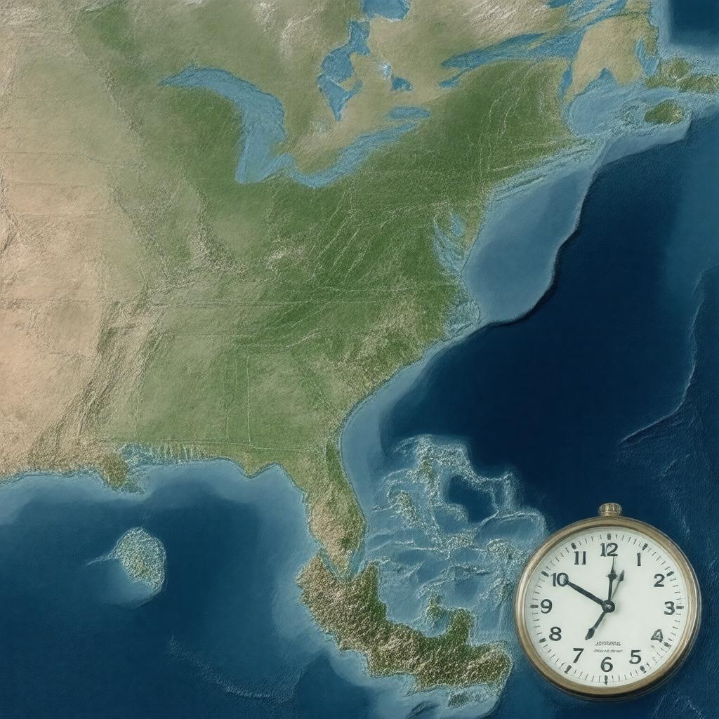 AI-created image of Hawaii–Aleutian Time Zone