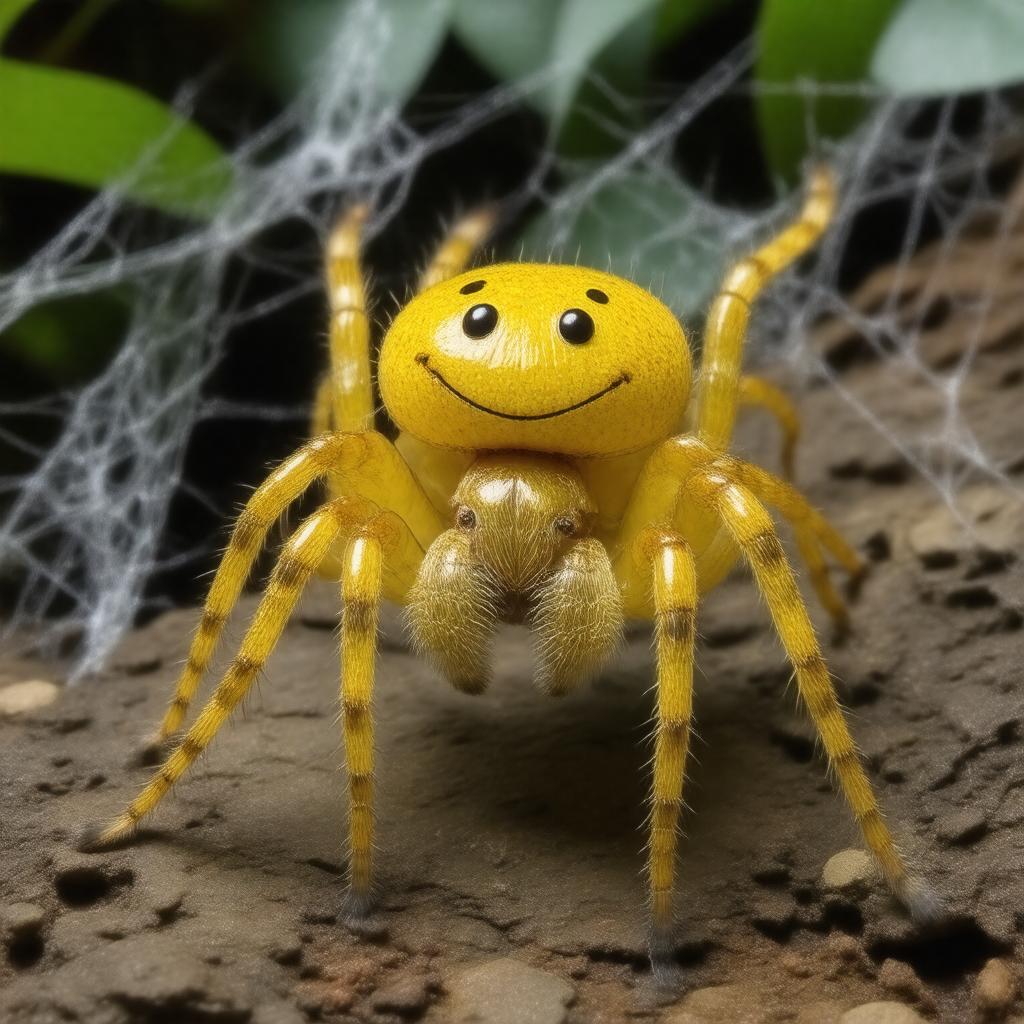 AI-created image of Hawaiian happy-face spider