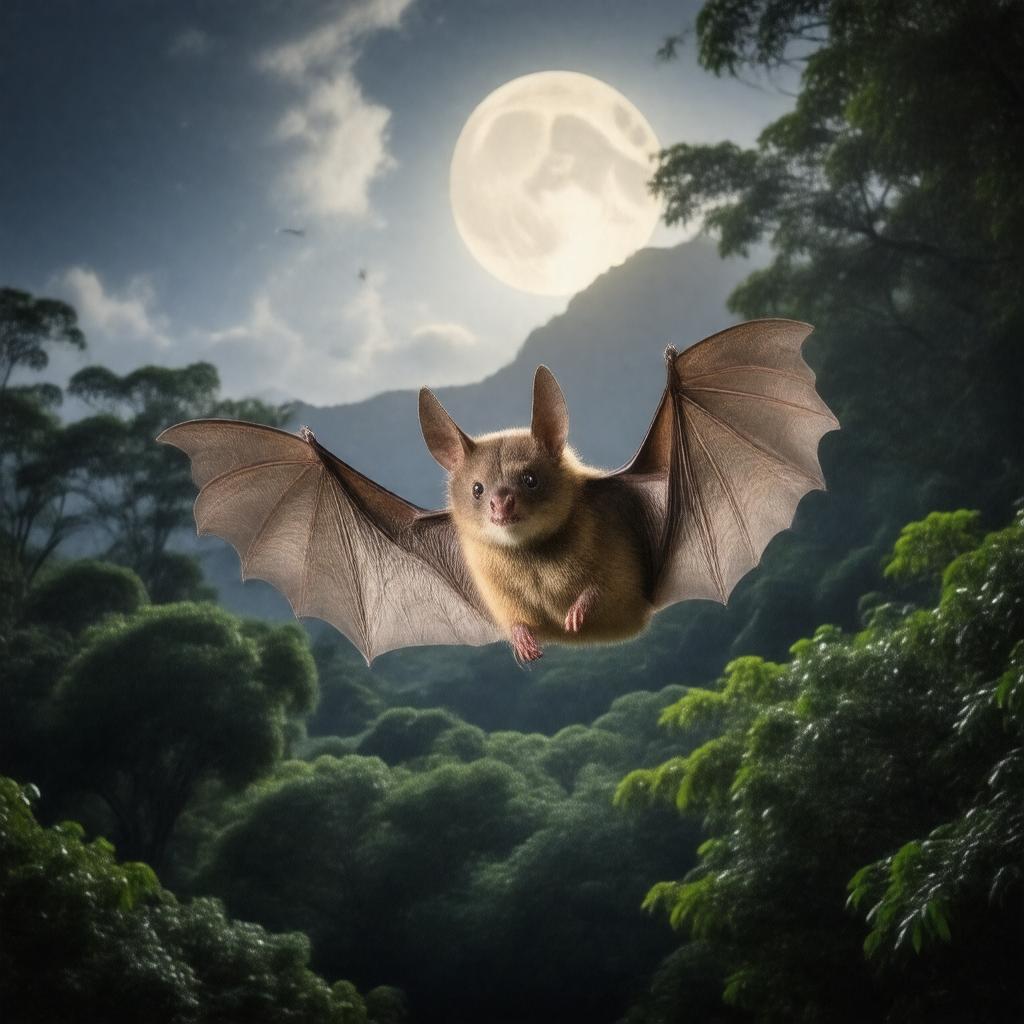 AI-created image of Hawaiian hoary bat