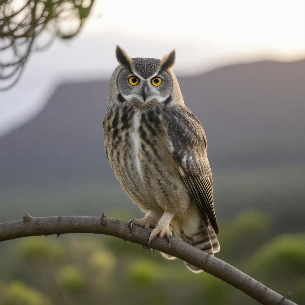 Click to view larger image AI-created image of Hawaiian short-eared owl (pueo)