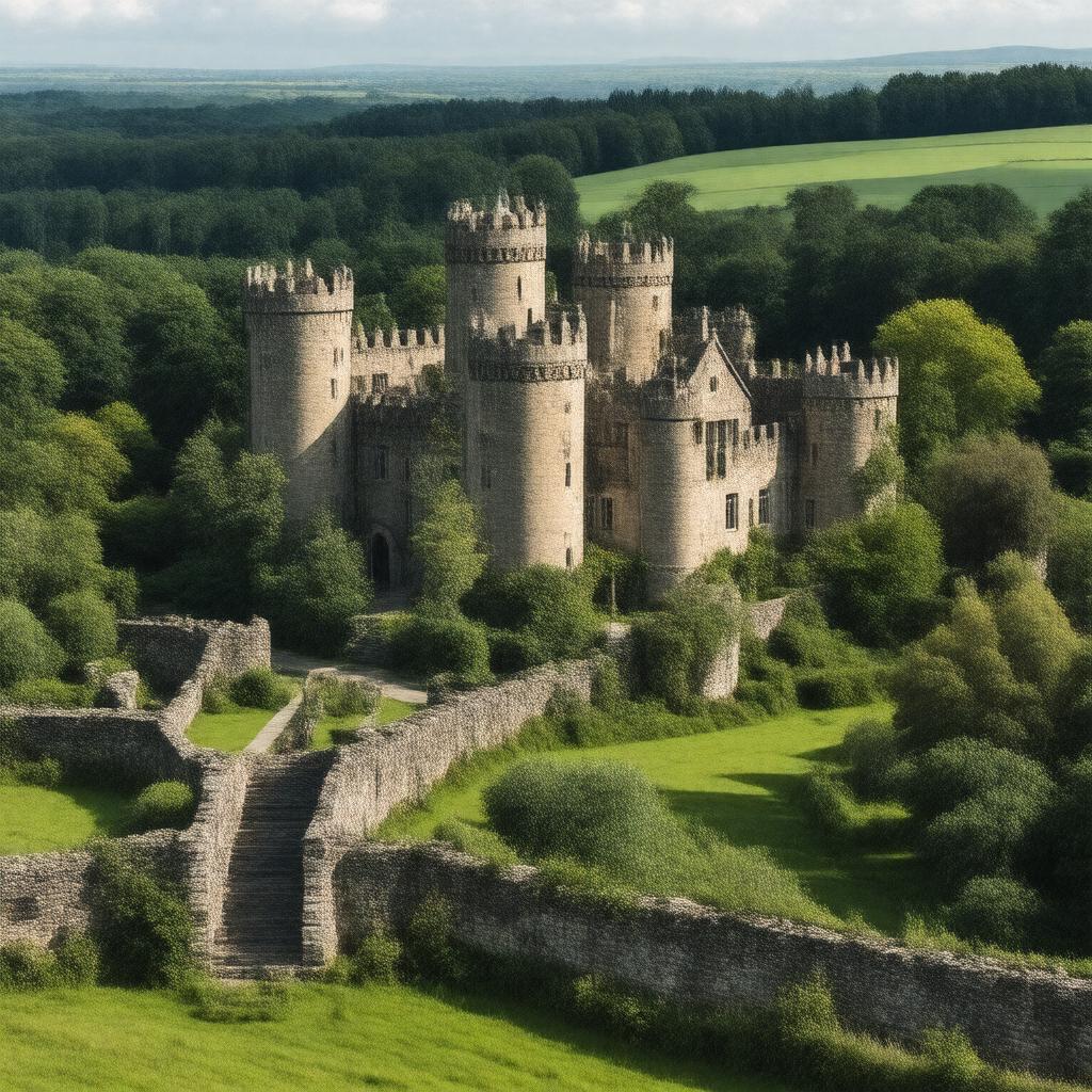 AI-created image of Hawarden Castle
