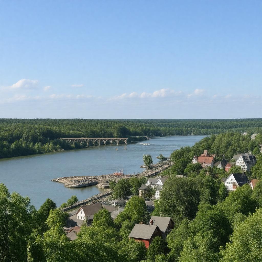 AI-created image of Hawkesbury, Ontario, Canada