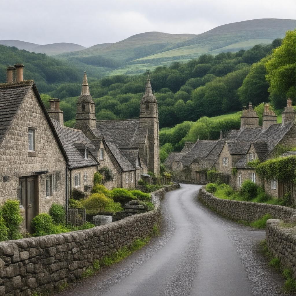 AI-created image of Haworth, West Yorkshire, England