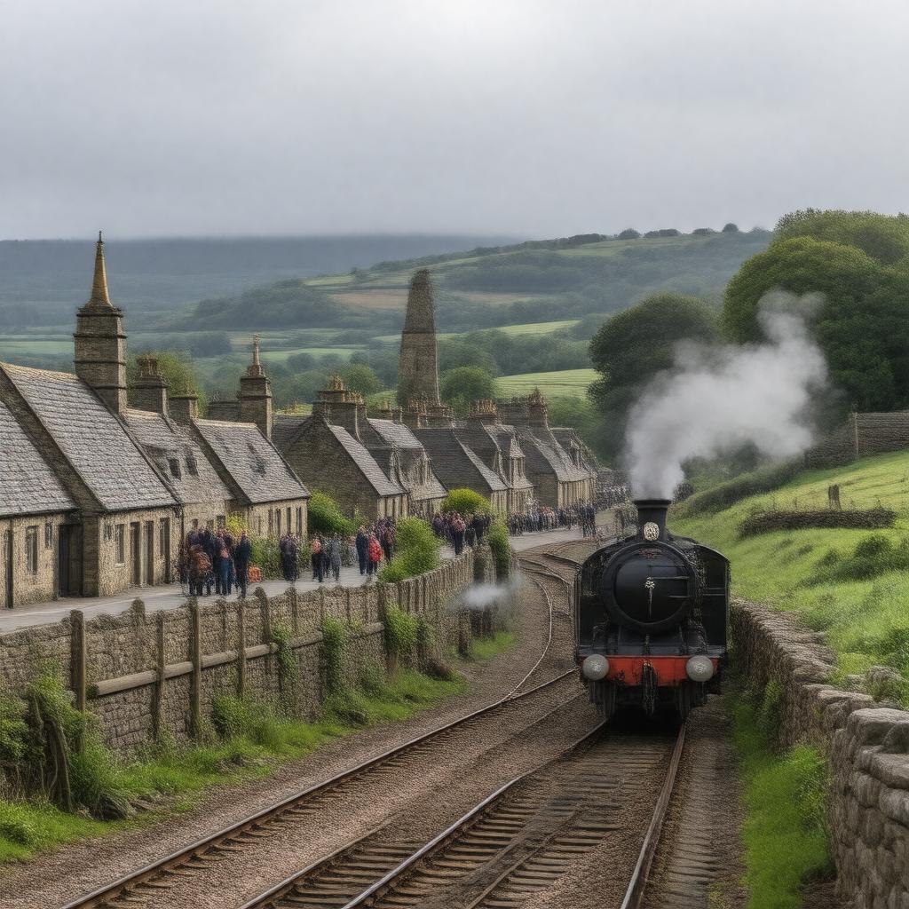 AI-created image of Haworth, Yorkshire, England