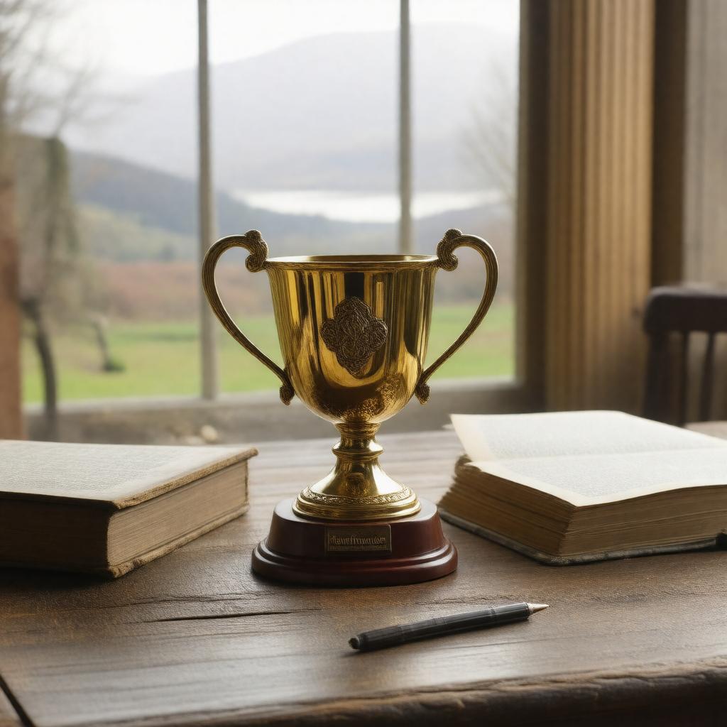 Click to view larger image AI-created image of Hawthornden Prize