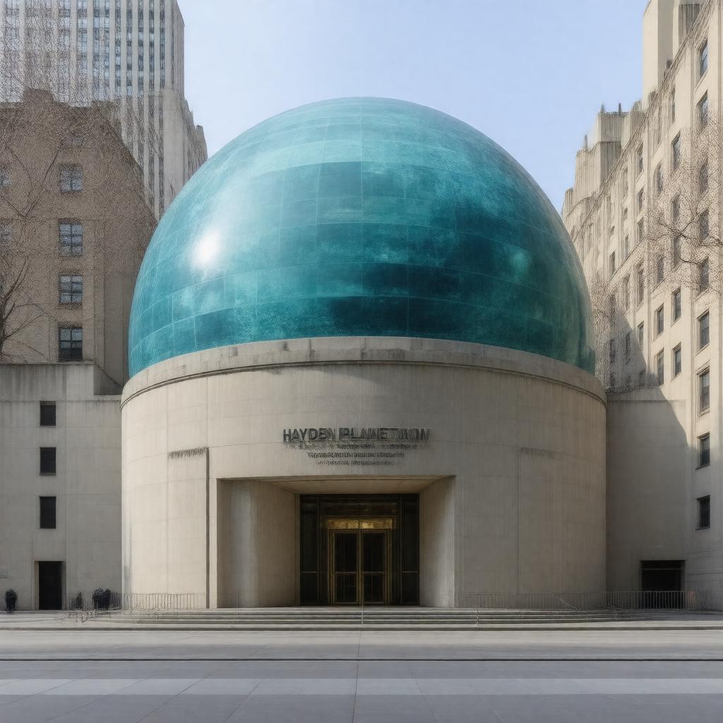 Click to view larger image AI-created image of Hayden Planetarium