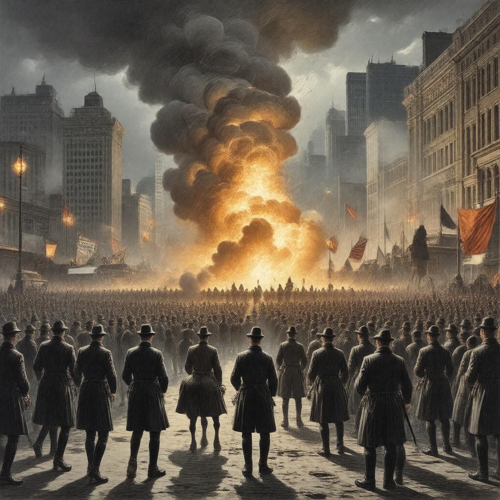 AI-created image of Haymarket affair