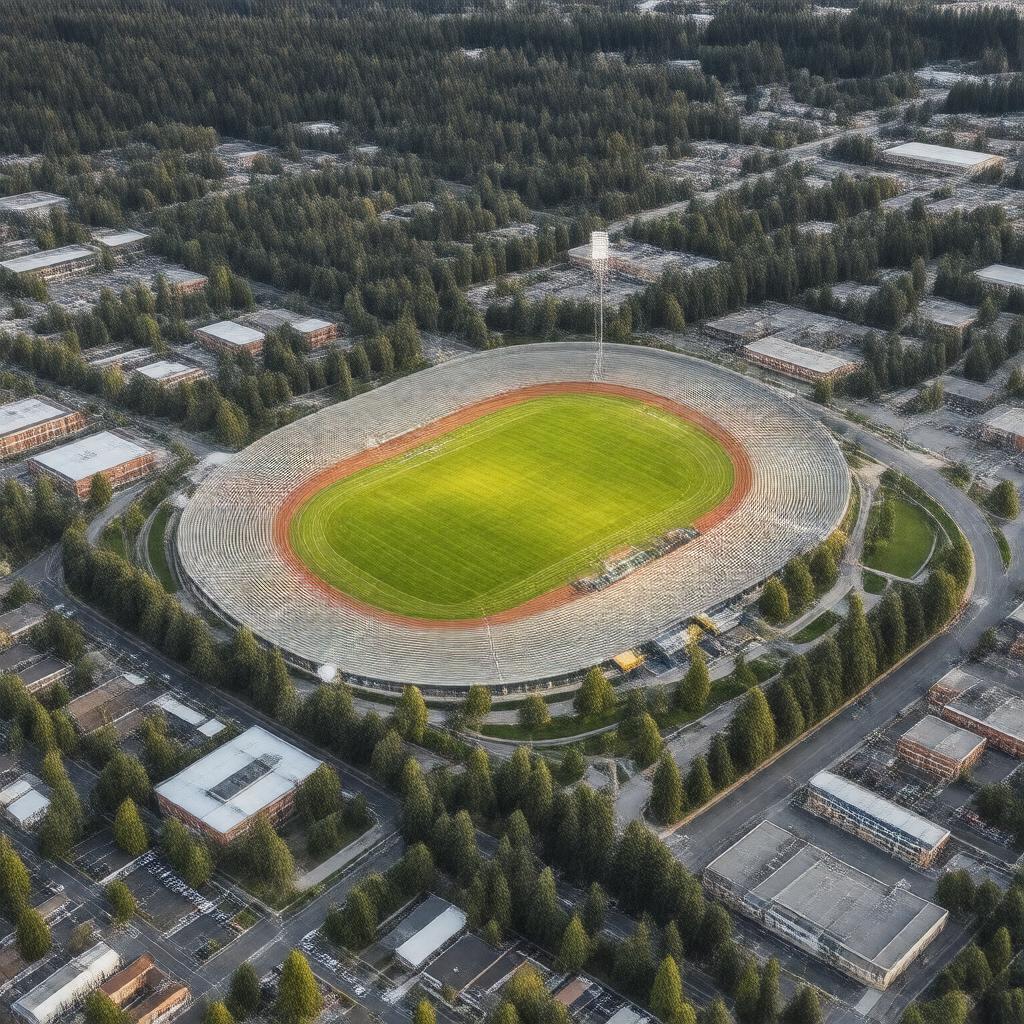 AI-created image of Hayward Field