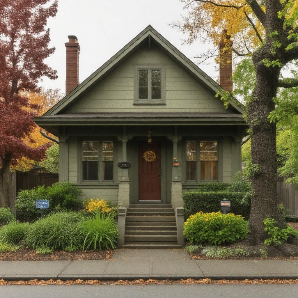 Click to view larger image AI-created image of Hazel Hall House