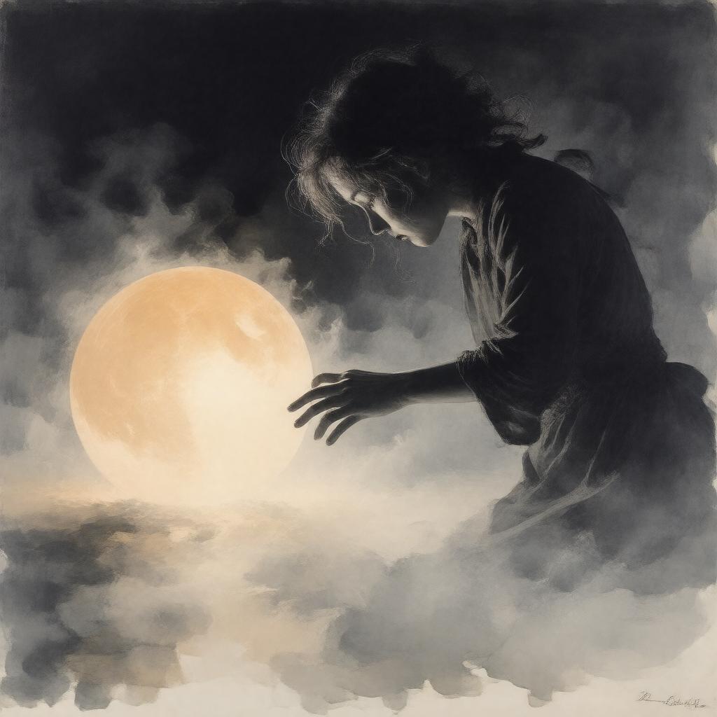 AI-created image of He fumbles at your Soul