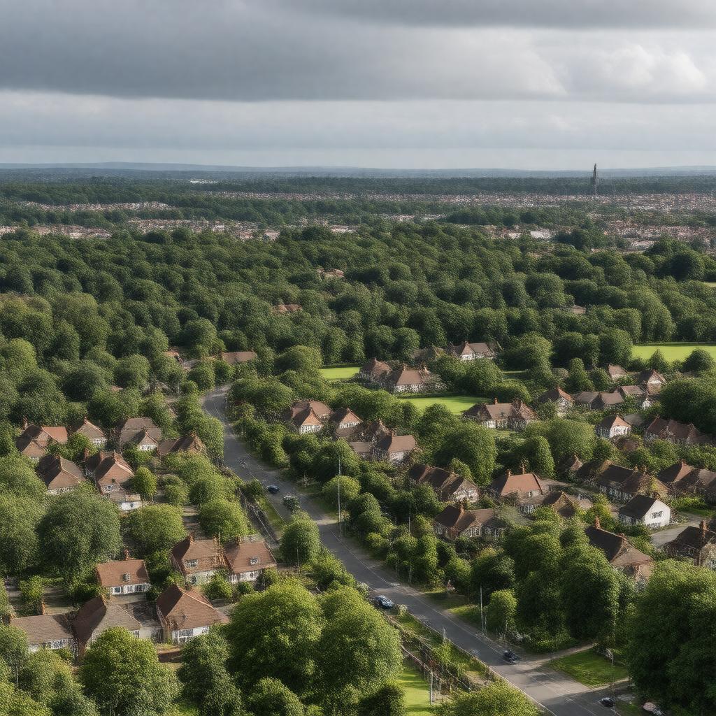 AI-created image of Heaton Norris, Lancashire, England