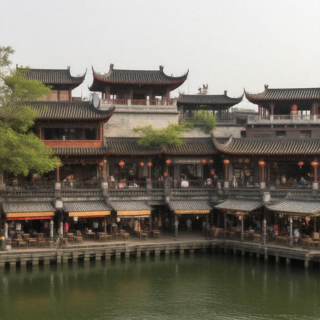 Click to view larger image AI-created image of Hefang Street