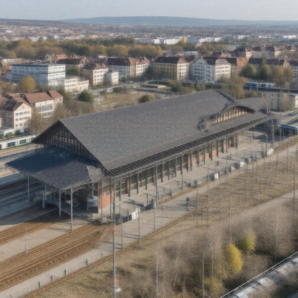 AI-created image of Heidelberg Hauptbahnhof