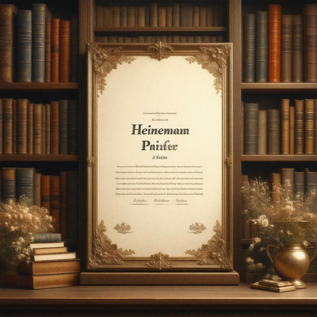 Click to view larger image AI-created image of Heinemann Prize for Literature