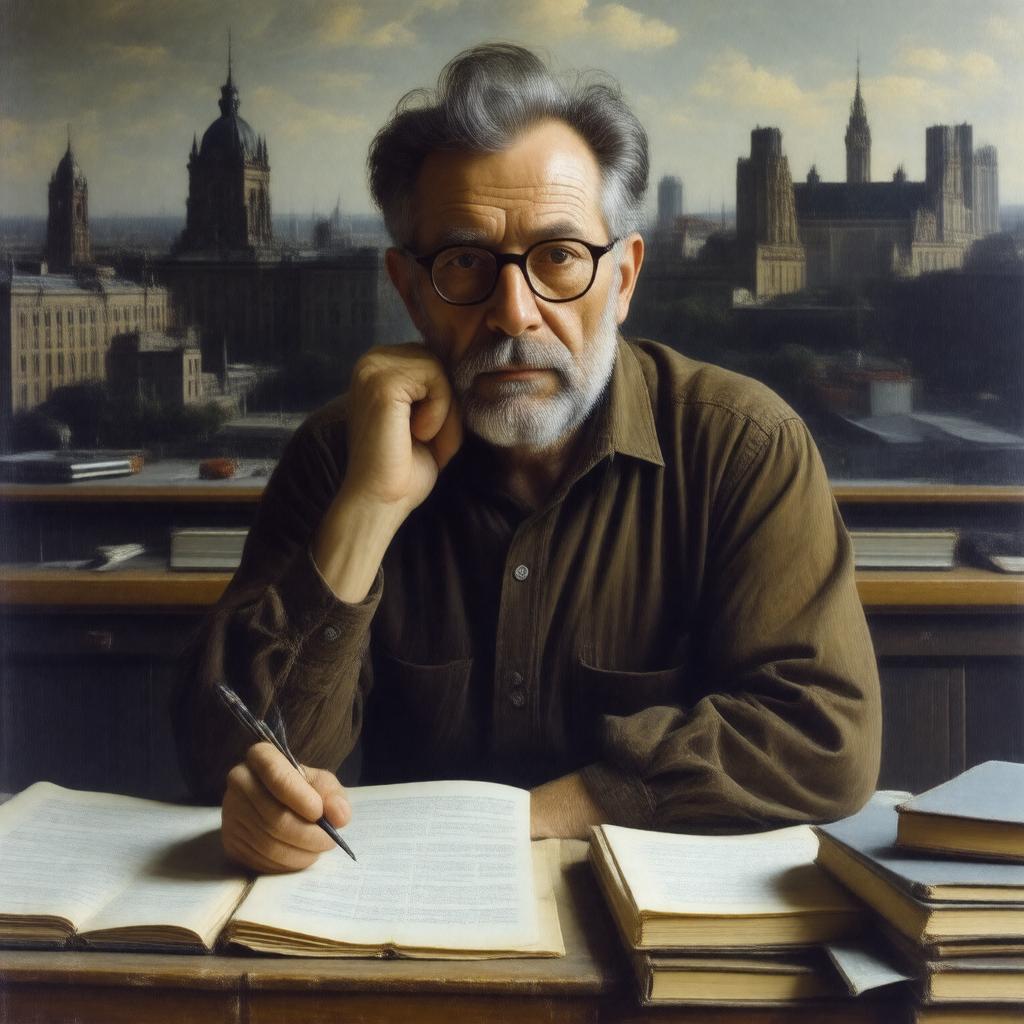 AI-created image of Heiner Müller