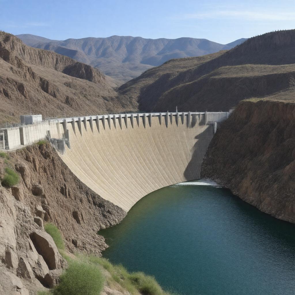 AI-created image of Hells Canyon Dam