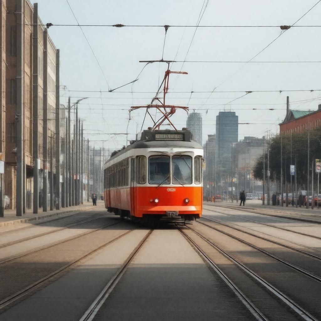Click to view larger image AI-created image of Helsinki tram