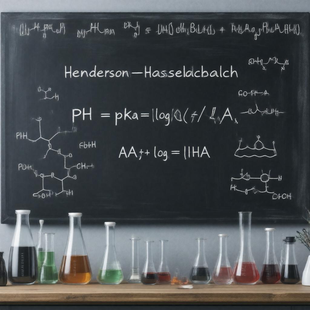 AI-created image of Henderson–Hasselbalch equation