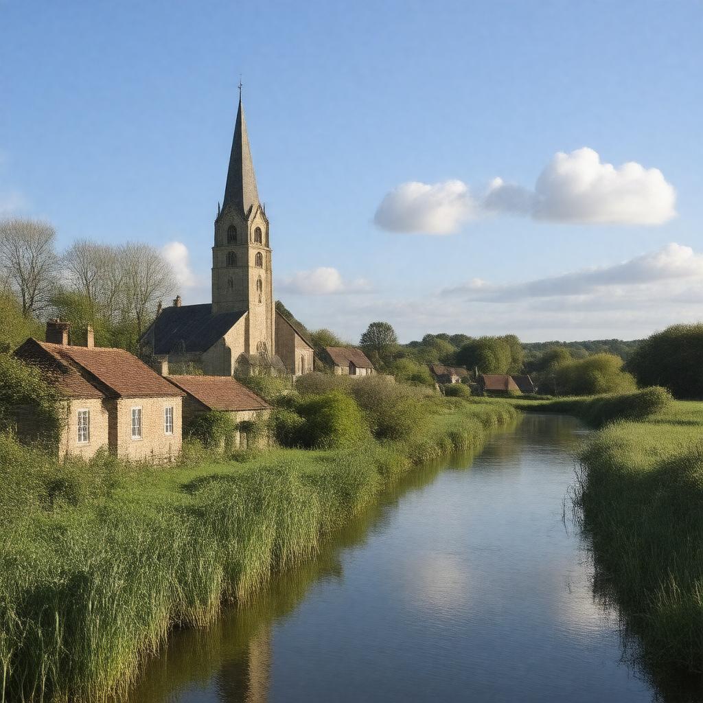 AI-created image of Henlow, Bedfordshire, England