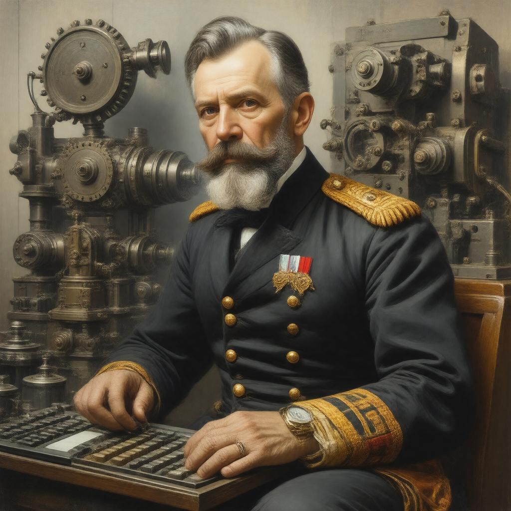 Click to view larger image AI-created image of Henry Prevost Babbage