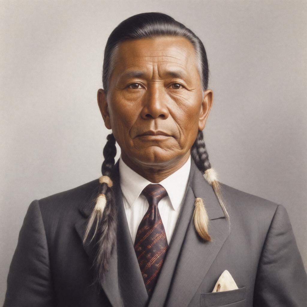 Click to view larger image AI-created image of Henry Roe Cloud