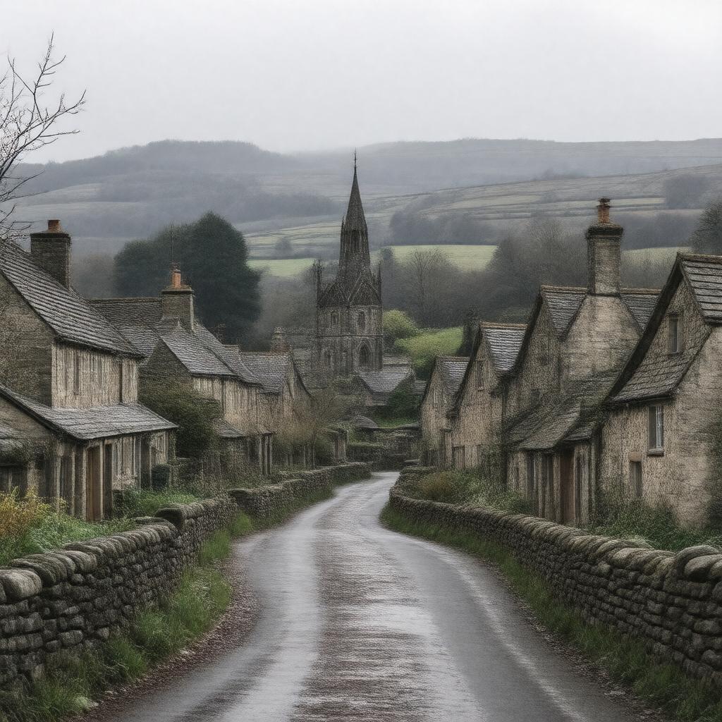 AI-created image of Heptonstall, West Yorkshire, England