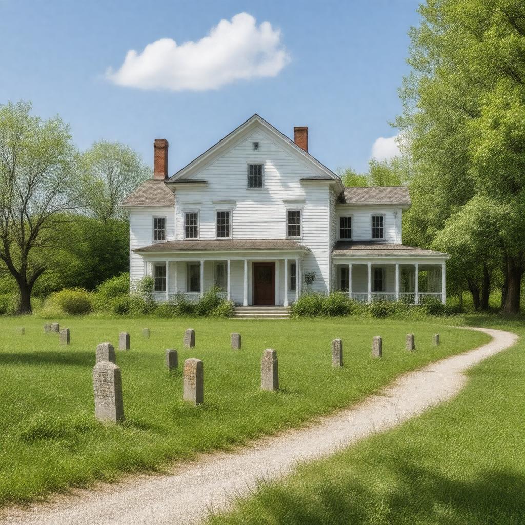 Click to view larger image AI-created image of Herbert Hoover National Historic Site