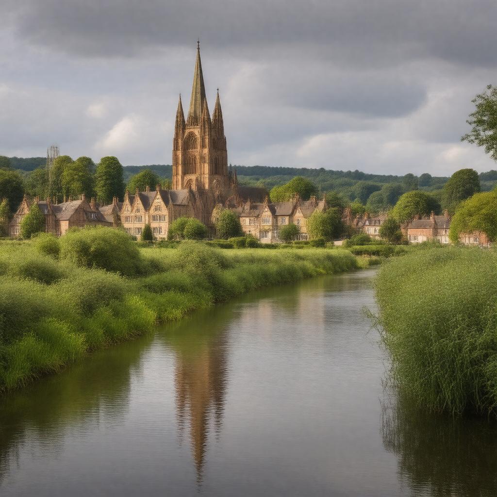 AI-created image of Hereford, England