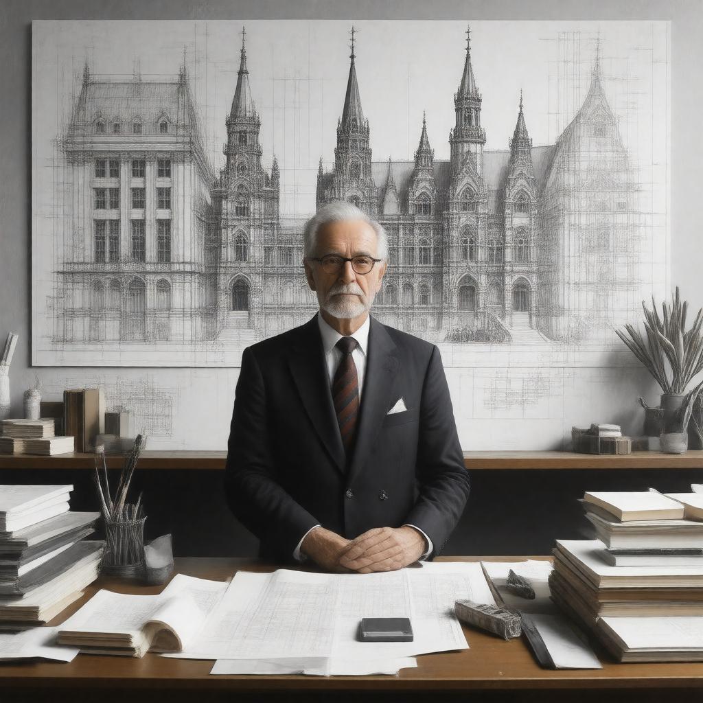 AI-created image of Herman Hertzberger