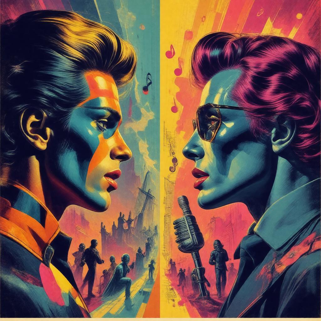 AI-created image of Heroes and Villains