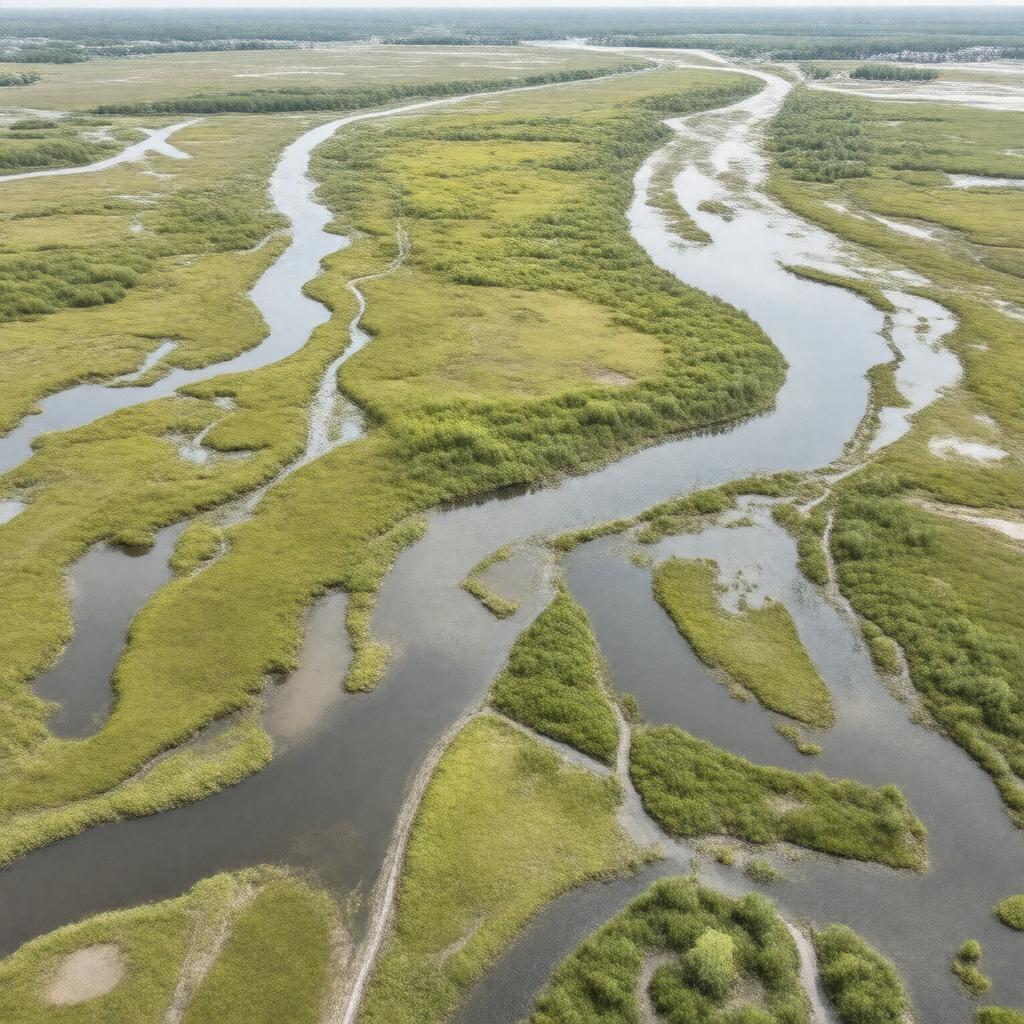 Click to view larger image AI-created image of Herring River Restoration Project