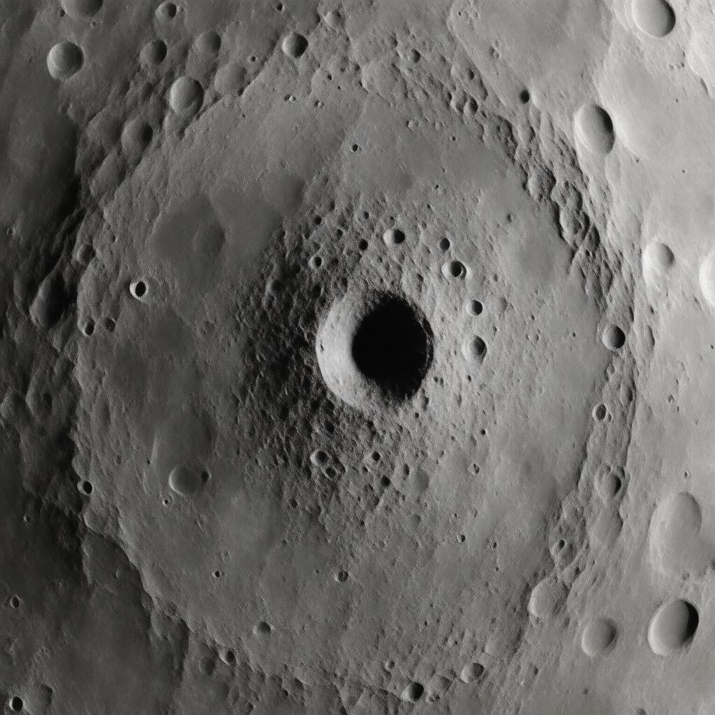 AI-created image of Herschel crater (Moon)