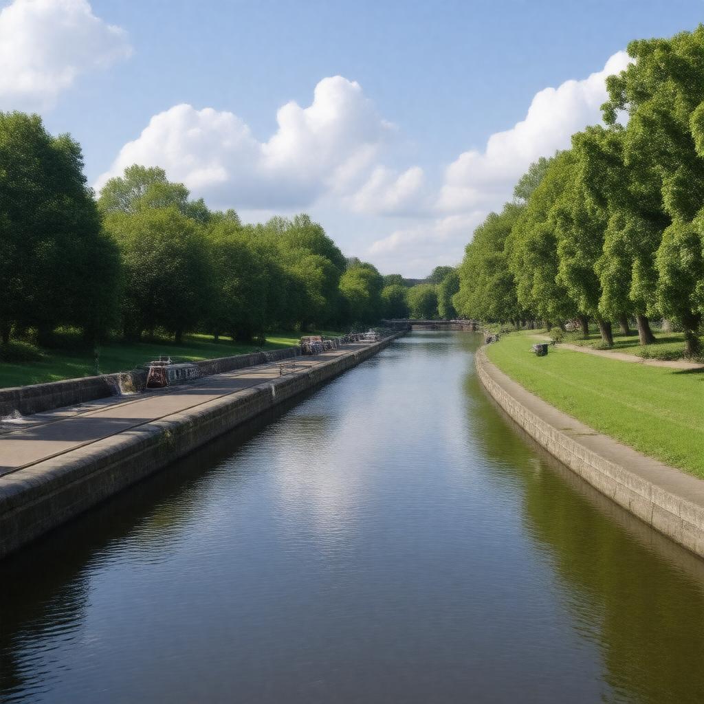 AI-created image of Hertford Union Canal