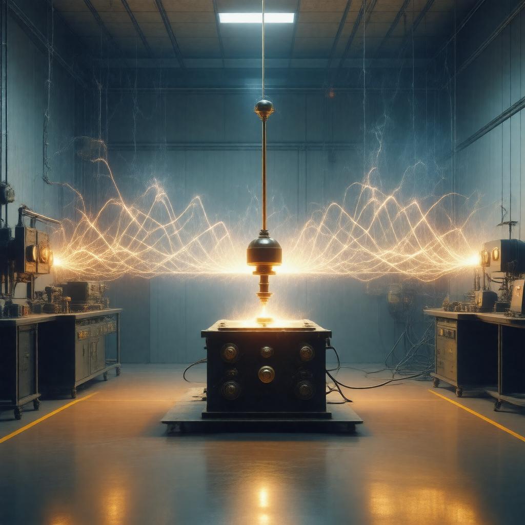 Click to view larger image AI-created image of Hertzian waves